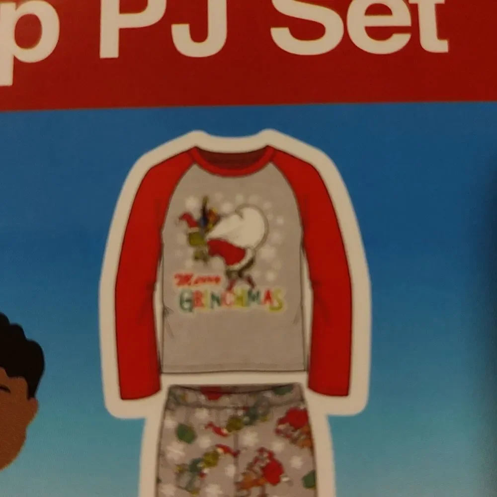The Grinch Christmas flannel PJ set Pajamas unisex Sz 3T NWT unisex